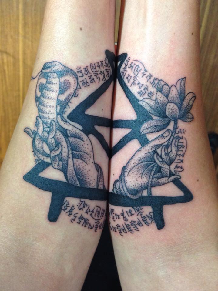 Kevin Onley Tattoos - Another fancy mudra tattoo done for Meghan! Thank  you!! ⁣ .⁣ .⁣ .⁣ .⁣ .⁣ #tattooideas #tattoodesign #artist #tattoostyle  #buddhisttattoo #americantraditionaltattoo #tattooing #oldschooltattoo  #blackwork #tattooart #tattooflash ...